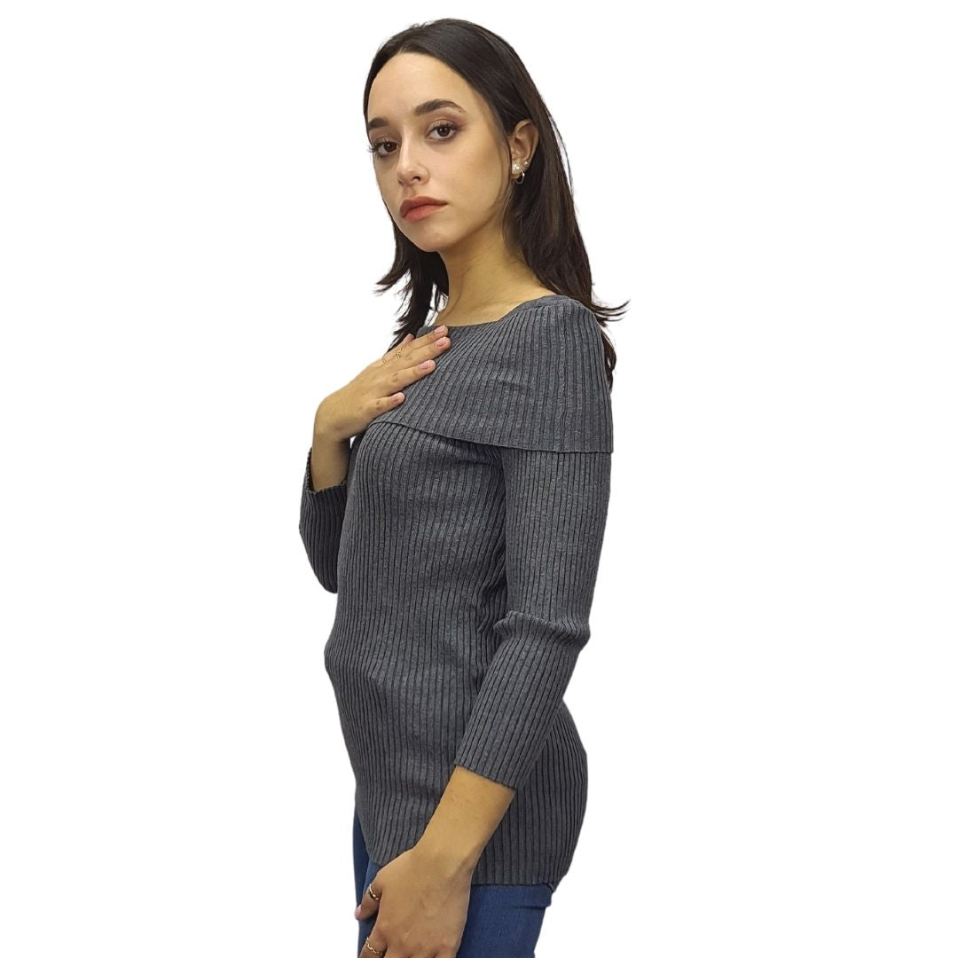 Sweater Vero Moda Gris Style BITTERSWEET 3/4 KNIT(NL)