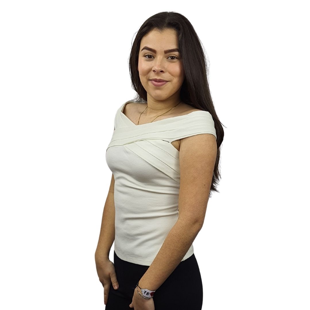 Blusa Vero Moda Blanco Style FLARE S/S JERSEY TOP(VMC-MP)