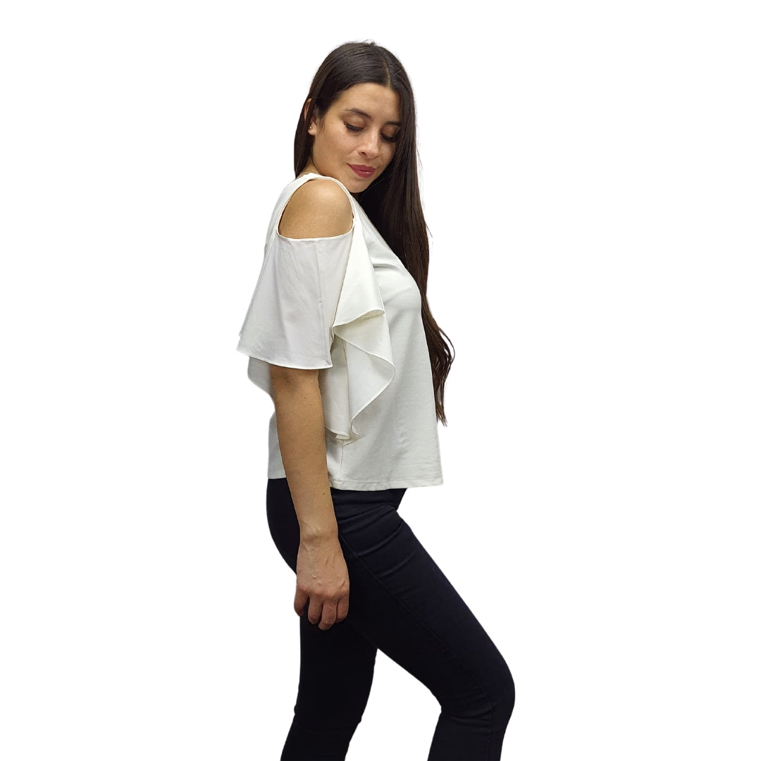 Blusa Vero Moda Blanco Style ELLEN S/S JERSEY TOP(VMC-HH)