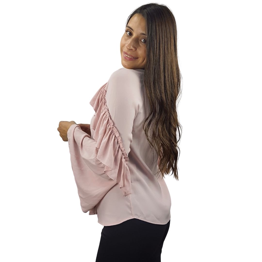 Blusa Vero Moda Rosa Vieja Style RAY L/S SHIRT(VMC-NR)