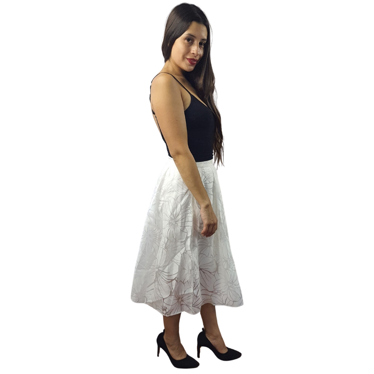 Falda Vero Moda Blanco Style EDITH MIDI SKIRT(VMC-NE-ES-2)