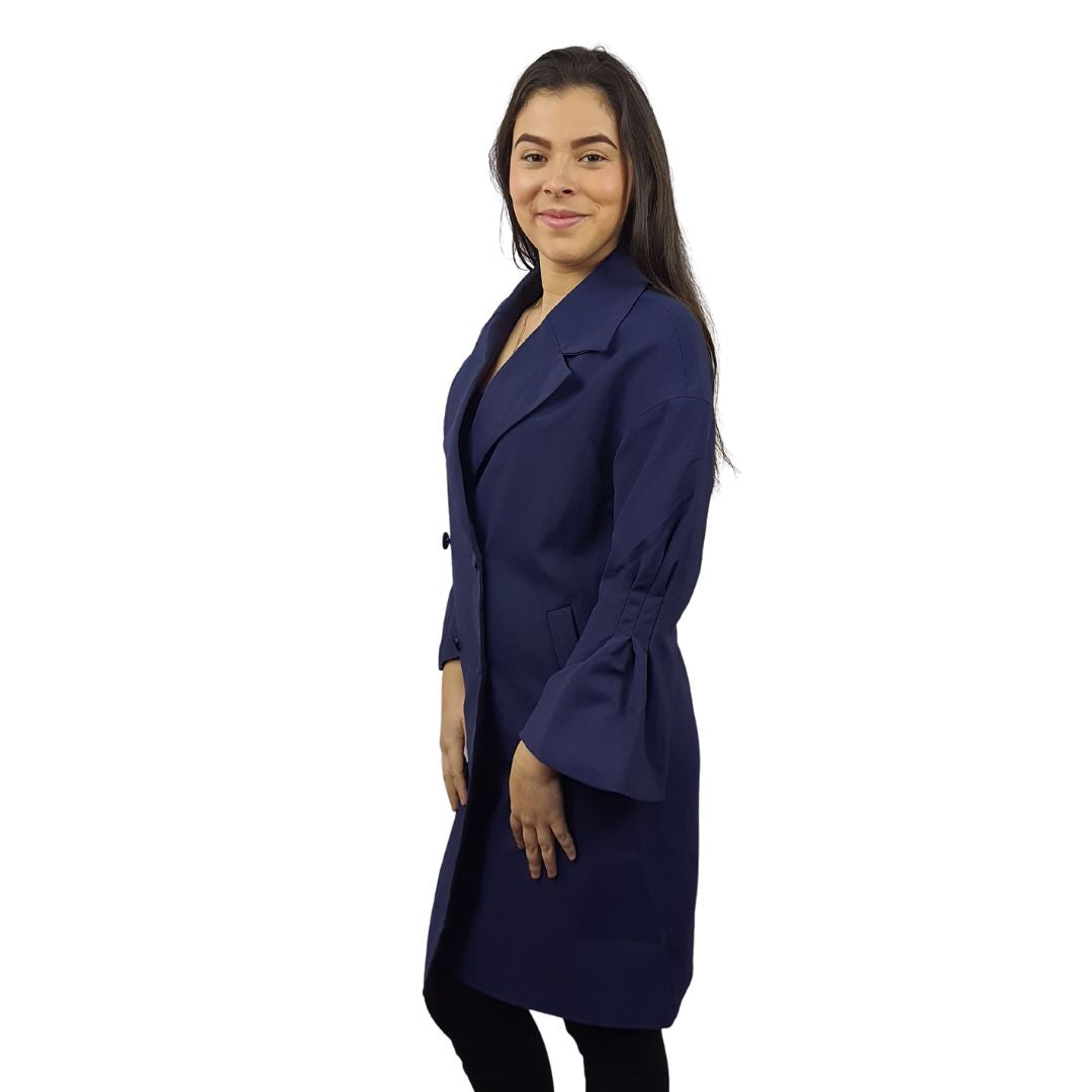 Blazer Vero Moda Azul Style TINGER L/S COAT(VMC-NR)