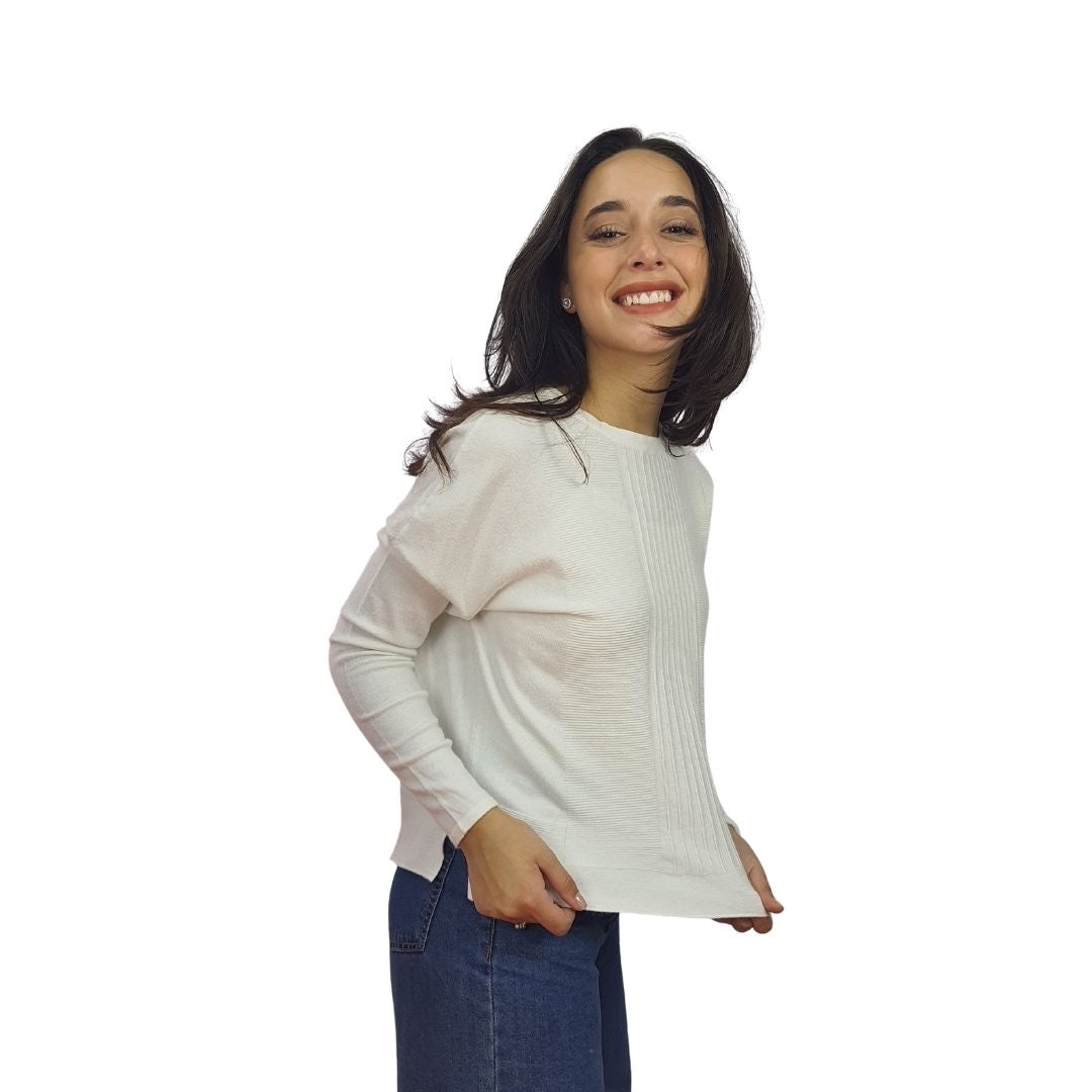 Sweater Vero moda Blanco Style SOFT L/S KNIT(VMC-UM)