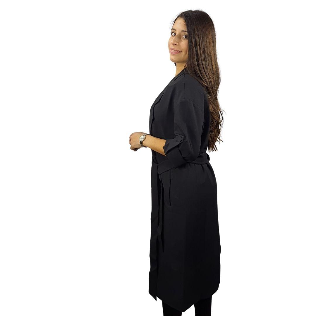 Blazer Vero Moda Negro Style RAPHAEL L/S COAT(VMC-NL SIN CINTURON