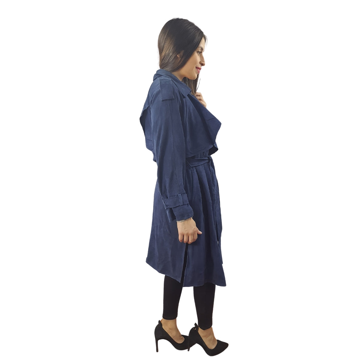 Blazer Vero Moda Azul Oscuro Style MAXINE 3/4 GS LEATHER COAT(NC)