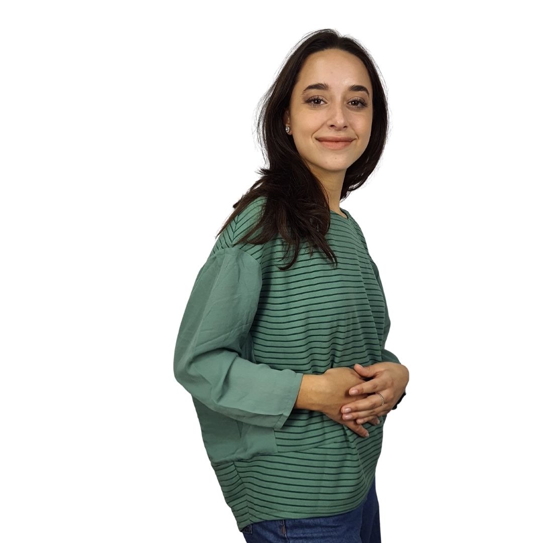Blusa Vero Moda Verde Style ZENA 3/4 TOP(MW-EC-2)