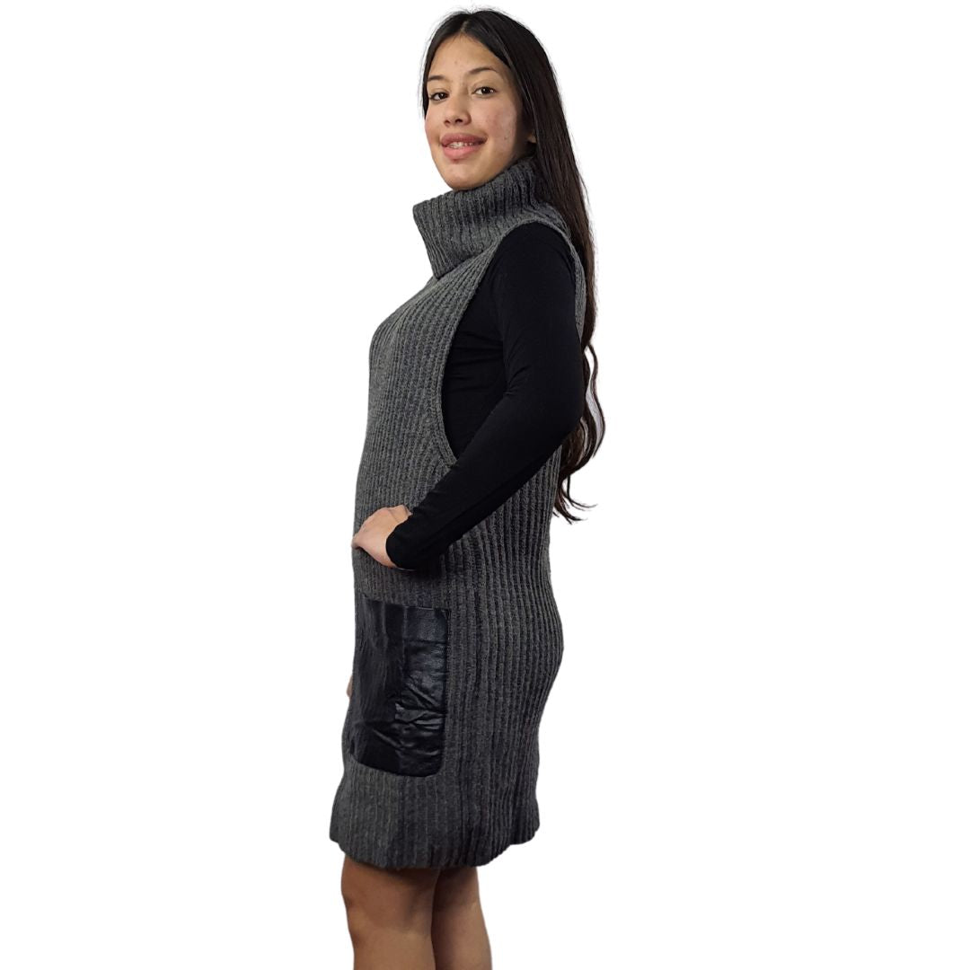 Vestido Vero Moda Gris Style PENCIL S/L KNIT SET(MW-EC-3)