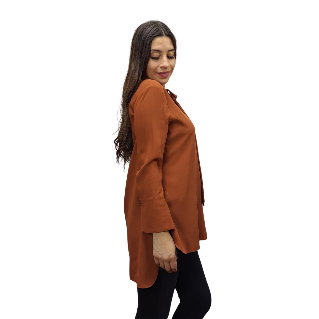 Blusa Vero Moda Marron Style TIE 9/10 TOP(VMC-BN-EC-2)