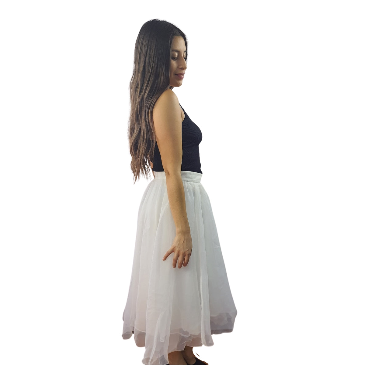 Falda Vero Moda Blanco Style SWEET MIDI SKIRT(TP-ET-3)