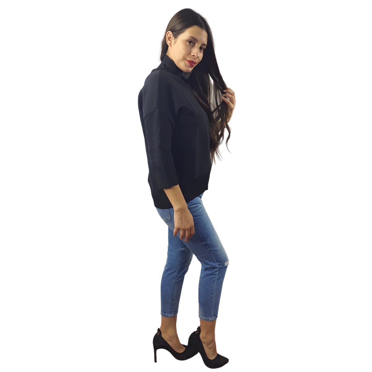 Sweater Vero Moda Negro Style DRY 7/8 KNIT(NL)