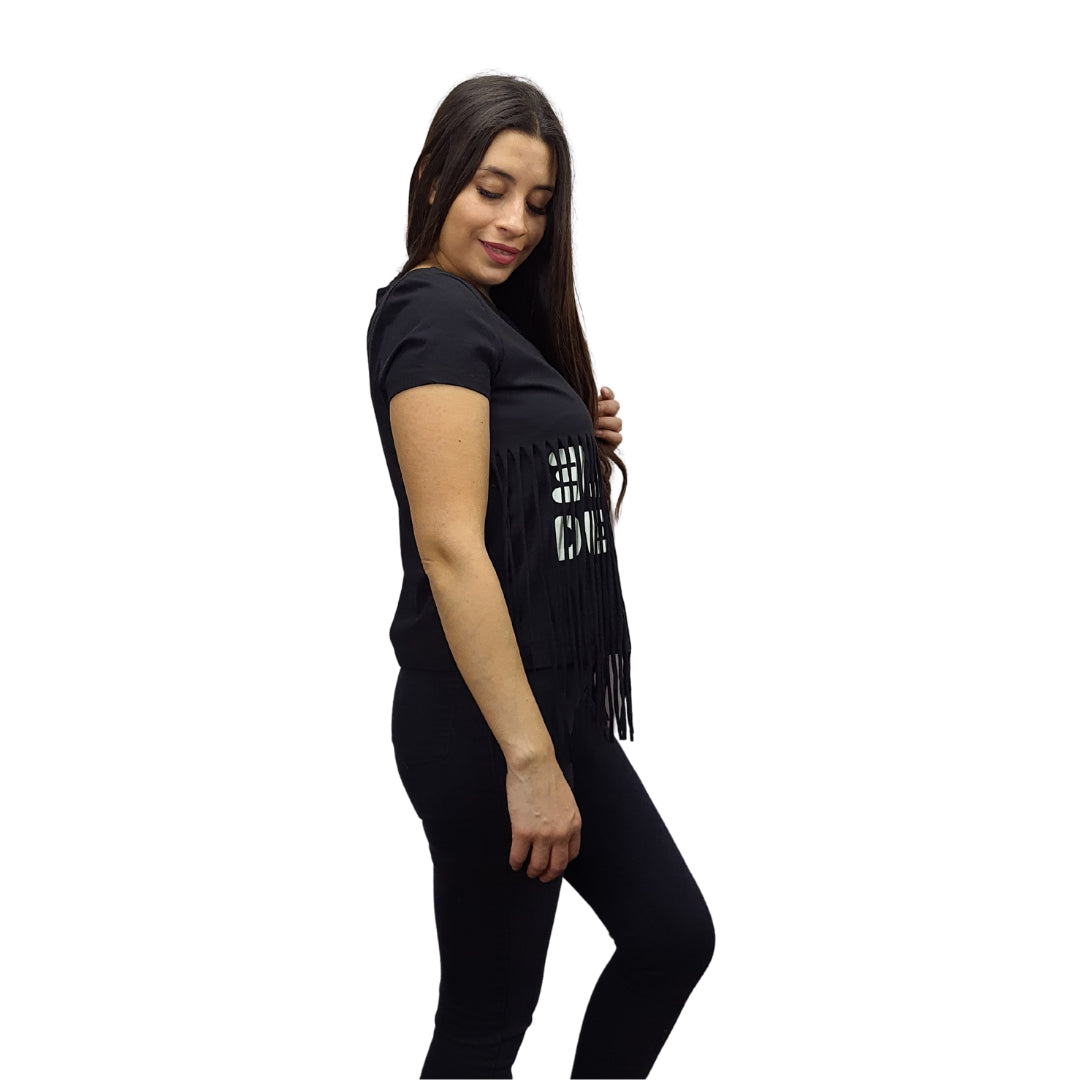 Polera Vero Moda Negro Style FEEL H S/S TOP(EL)