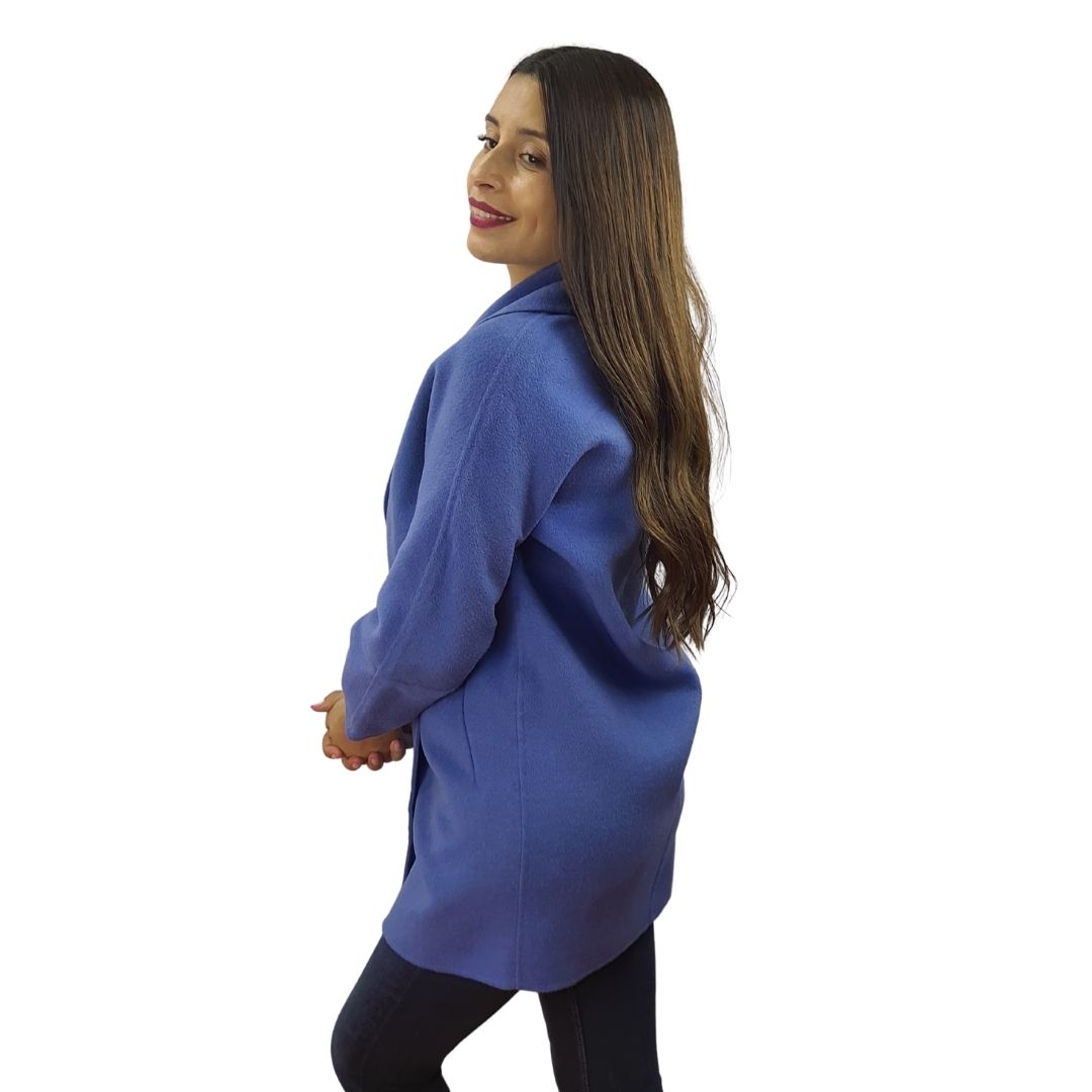 Blazer Vero moda Azul Style POLINE DF L/S WOOL COAT(VMC-DR)