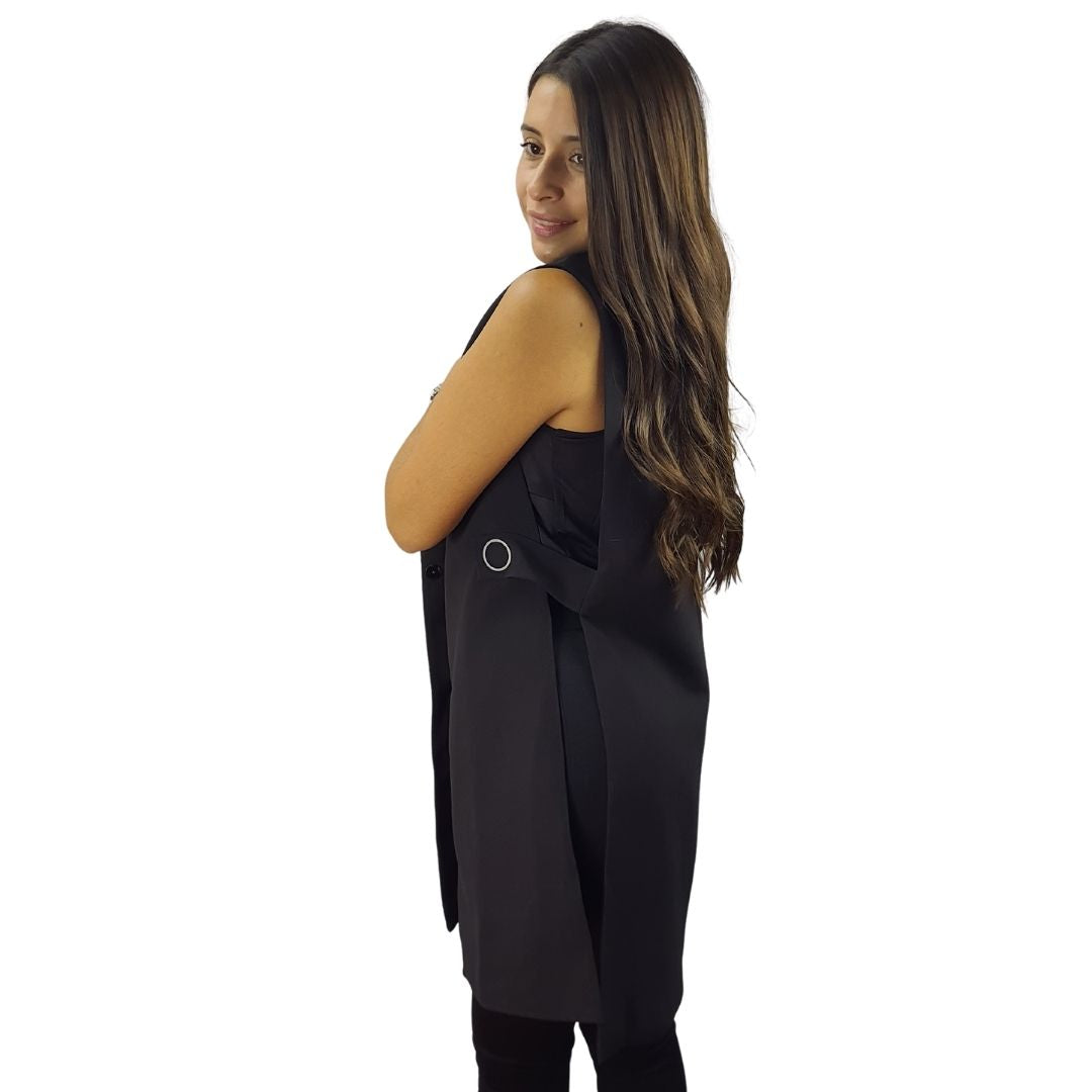 Blazer Vero Moda Negro Style ROSALIE WAISTCOAT(VMC-NC)