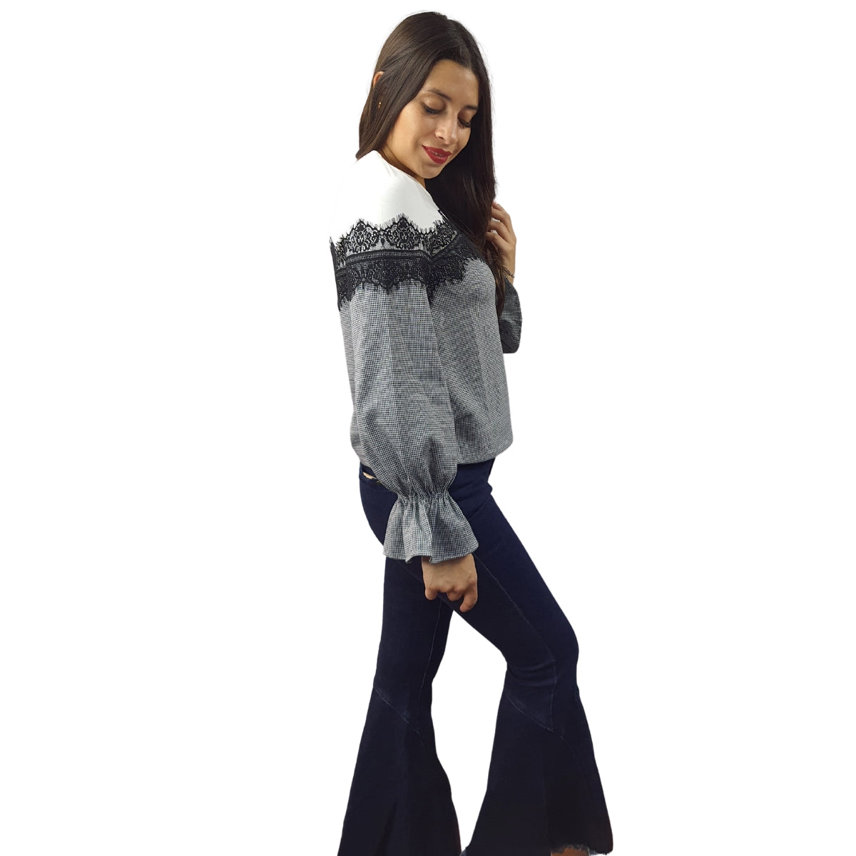 Blusa Vero Moda Blanco Style GLADSON L/S TOP(NR)