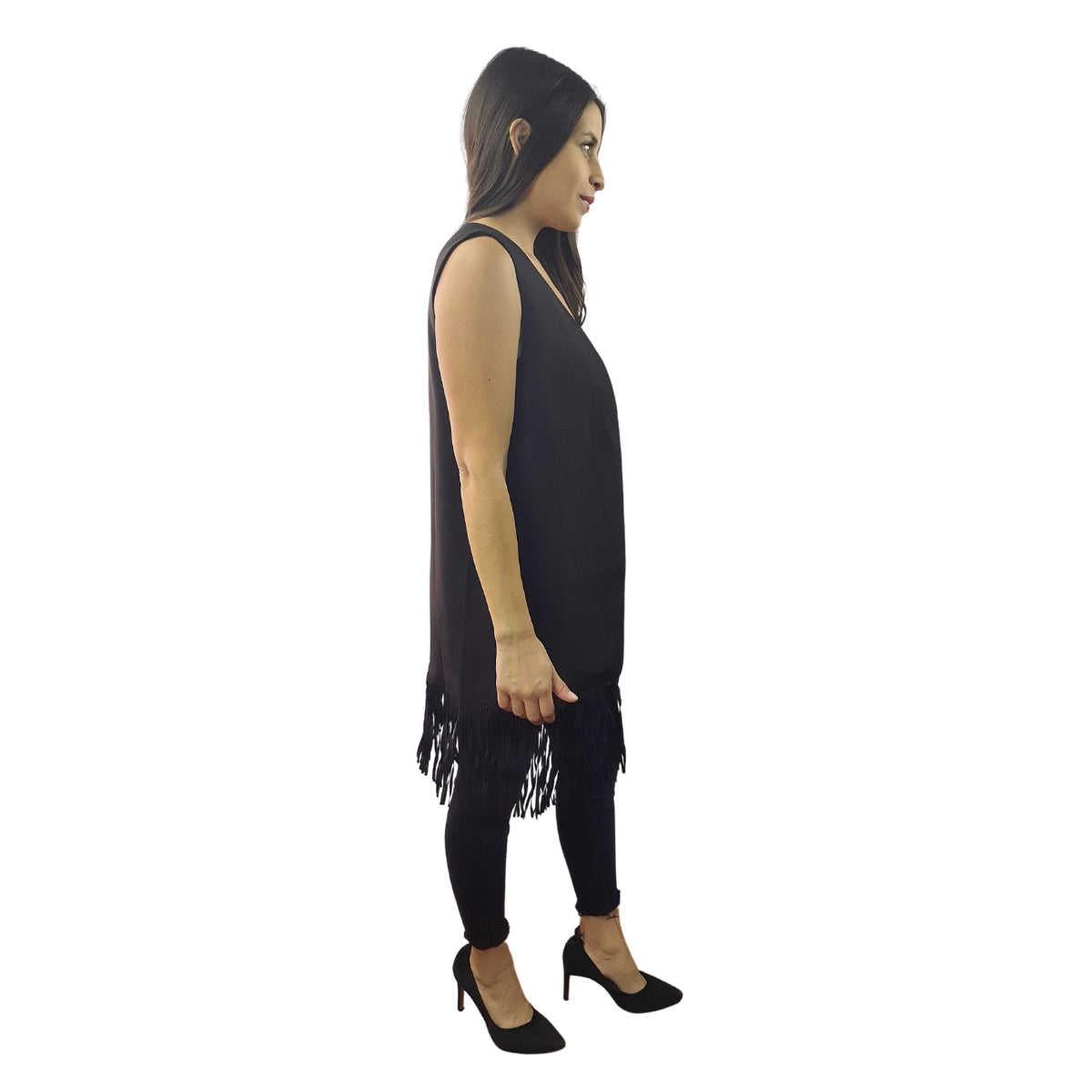 Tapado Vero Moda Negro Style TASSEL WAISTCOAT(MP)