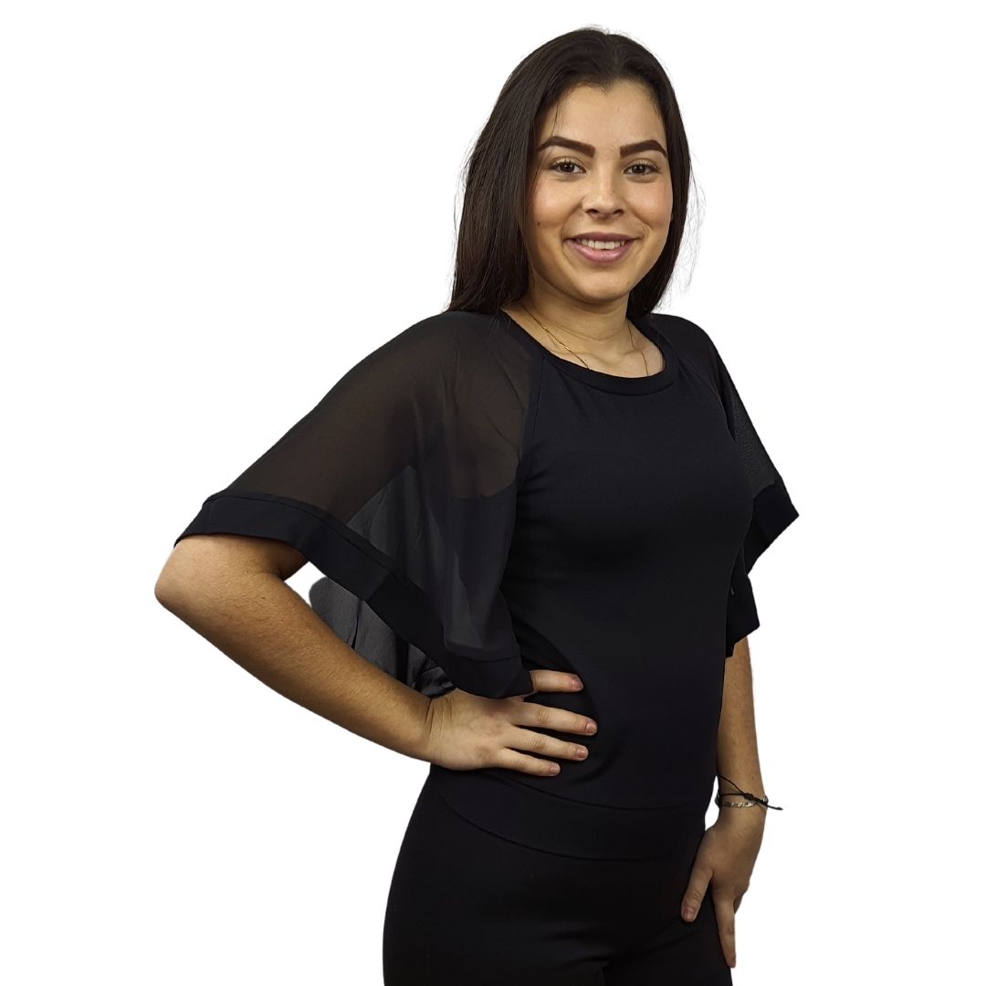 Blusa Vero Moda Negro Style RENEE S/S TOP(VMC-TP-ET-2)