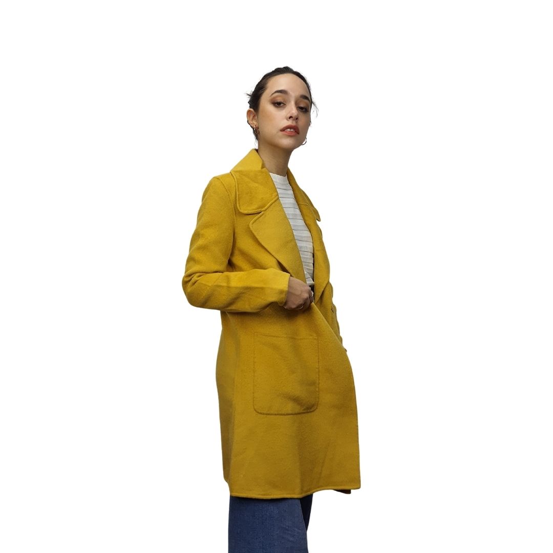 Blazer Vero Moda Mostaza Style RESTRICT DF L/S WOOL COAT(DR)