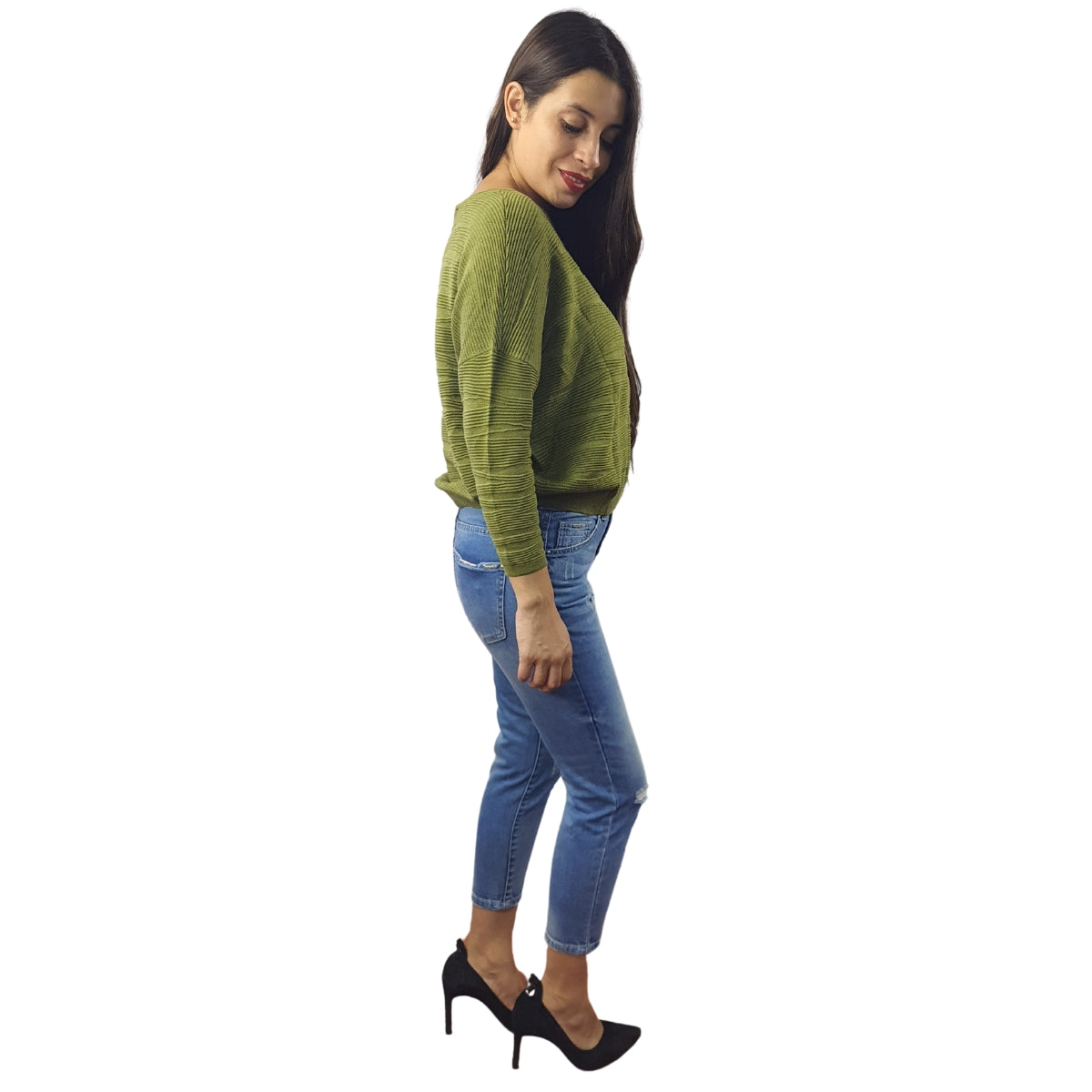 Sweater Vero Moda Verde Style MISS 7/8 KNIT(PM-EC-1)