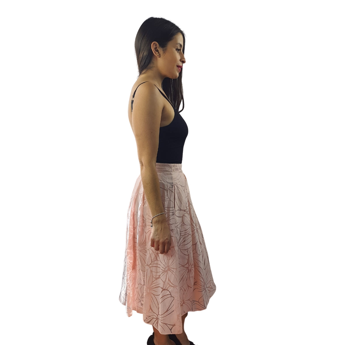 Falda Vero Moda Rosado Style EDITH MIDI SKIRT(VMC-NE-ES-2)