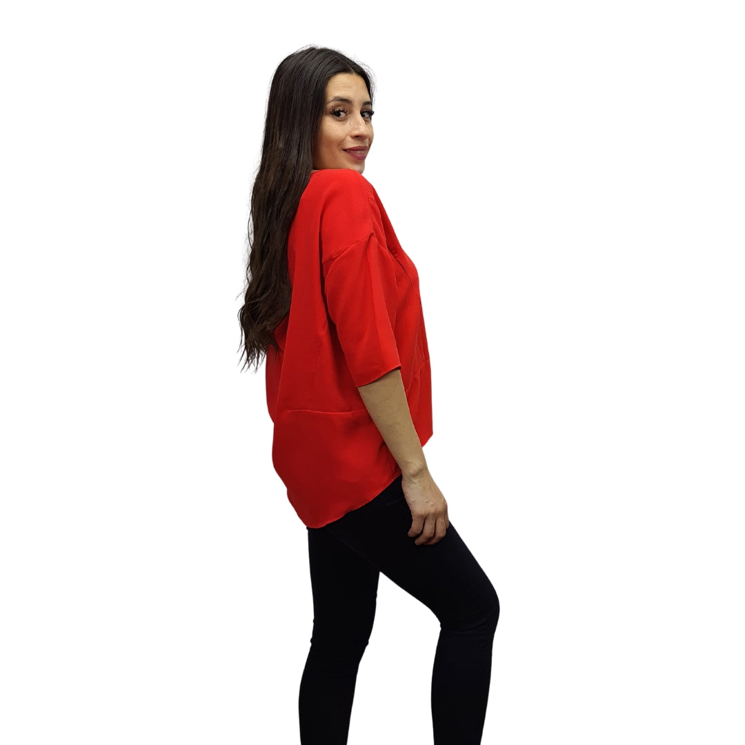 Blusa Vero Moda Rojo Style IRENE 1/2 TOP(MW-EC-2)