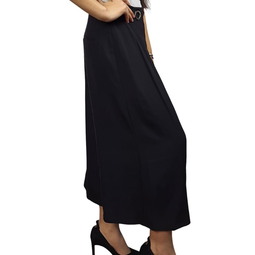 Pantalon Vero Moda Negro Style QUINN 7/8 WIDE PANTS(VMC-NC)