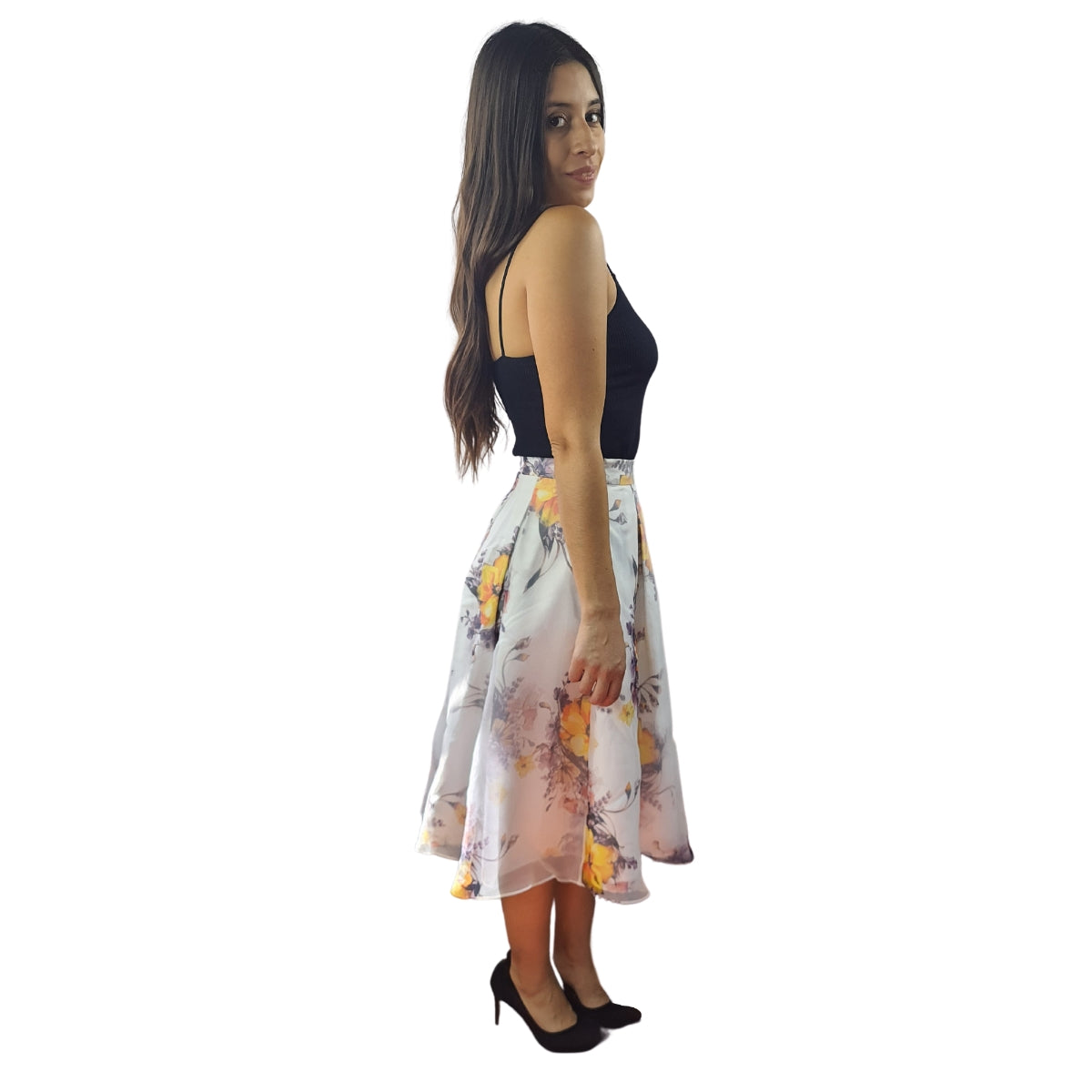 Falda Vero Moda Blanco Style RETAIL ZAMBIA MIDI SKIRT(BN)