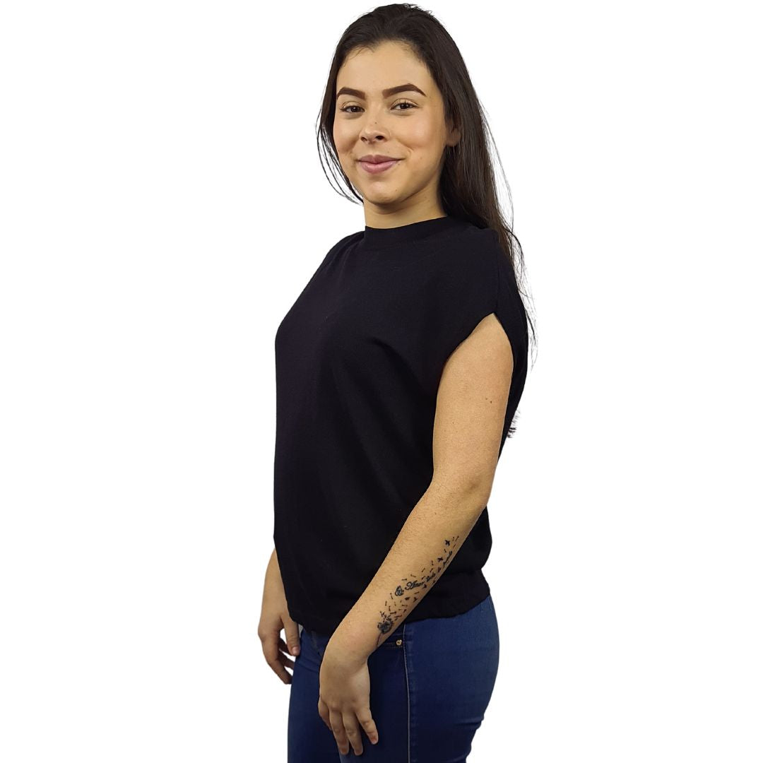 Blusa Vero Moda Negro Style DAN S/S KNIT(VMC-TP)