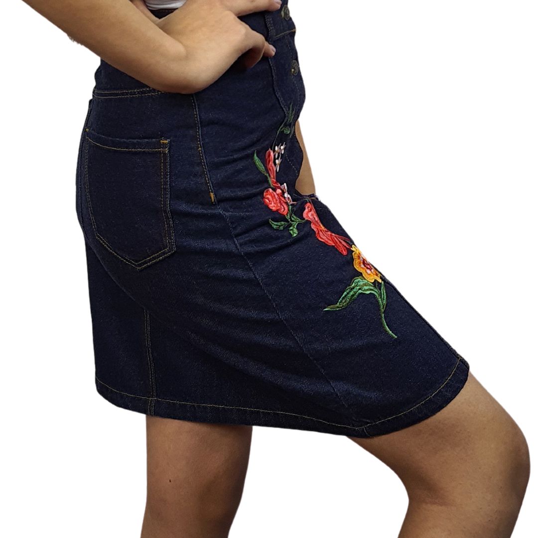 Falda Vero Moda Azul Oscuro Style MINT HW DENIM SKIRT(NR)