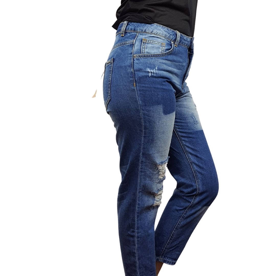 Jeans Vero Moda Azul Claro Style ALEXIA 9/10 BOYFRIEND JEANS(PM-CT-2)