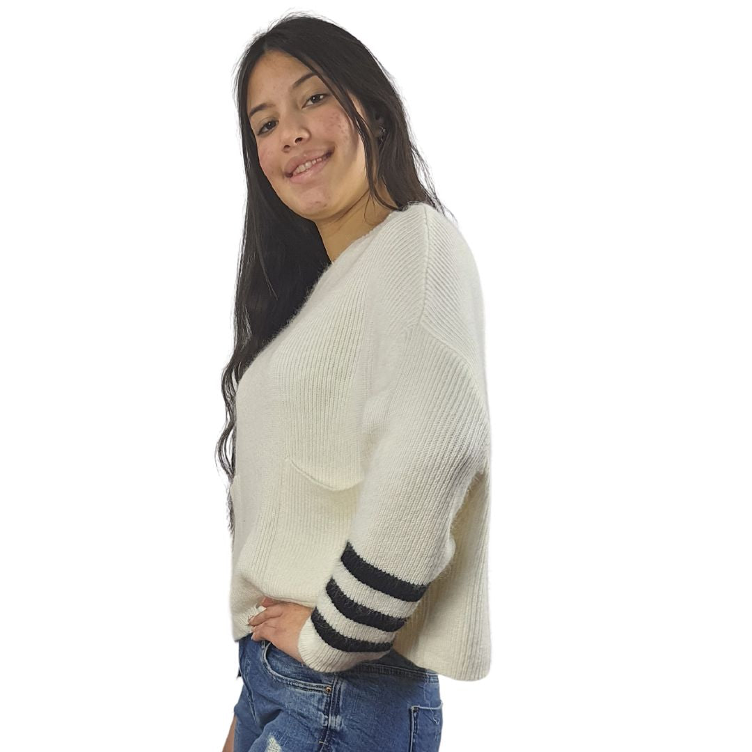 Sweater Vero Moda Blanco Style GEMMA L/S KNIT(MW-CS-2)
