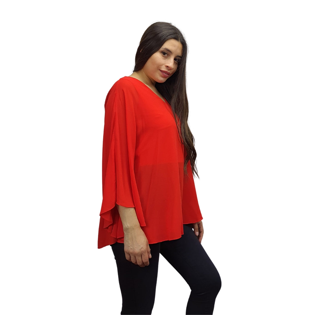 Blusa Vero Moda Rojo Style JUNO 3/4 TOP(VMC-PM-ET-3)