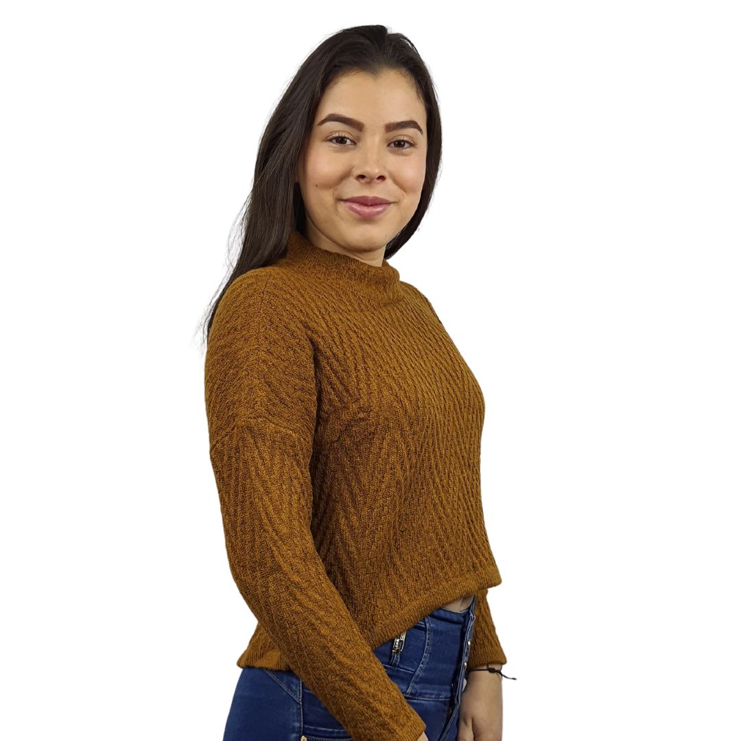 Sweater Vero Moda Marron Style POSH FAVOR L/S KNIT(AL)