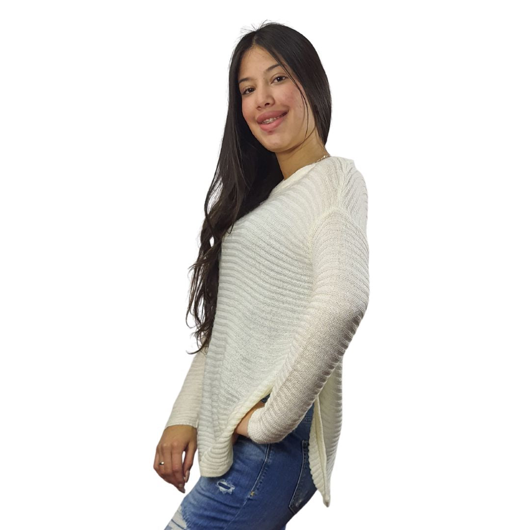 Sweater Vero Moda Crema Style MIKA L/S KNIT(PM-EC-1)