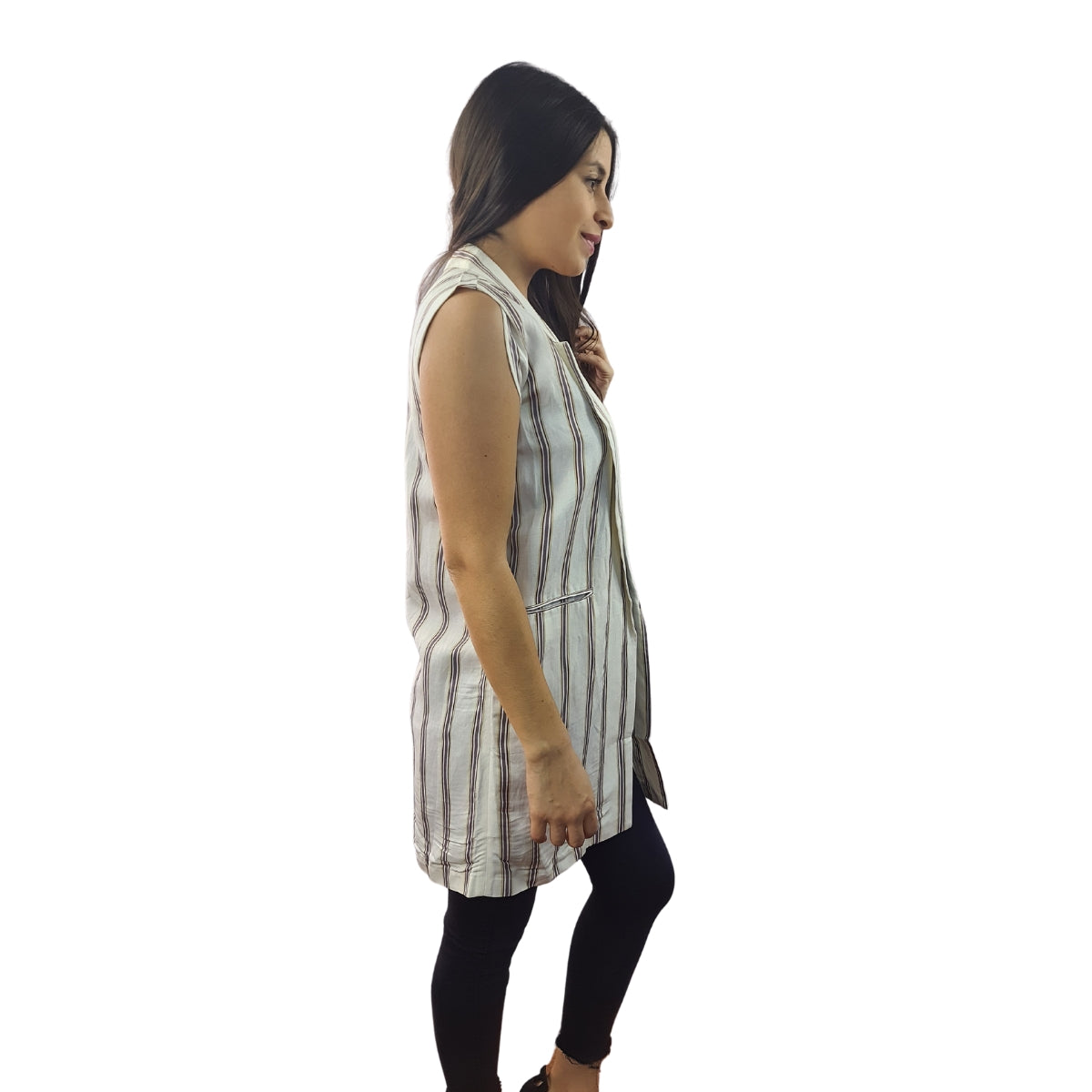 Tapado Vero Moda Beige Style BEAMS WAISTCOAT(NE-EC-2)