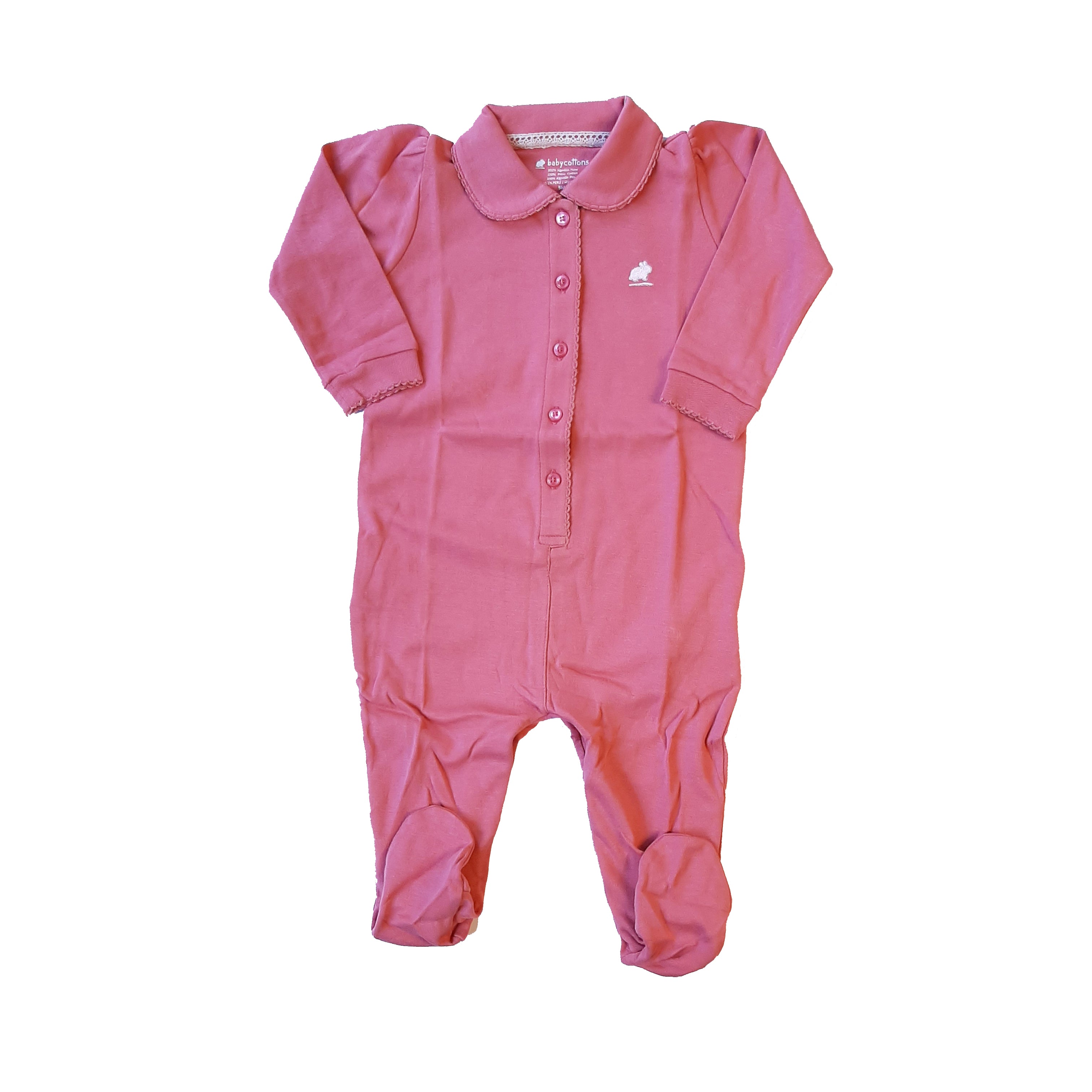 Enterito Babycottons C/BB Pima Colors C/Pie Fucsia Cake