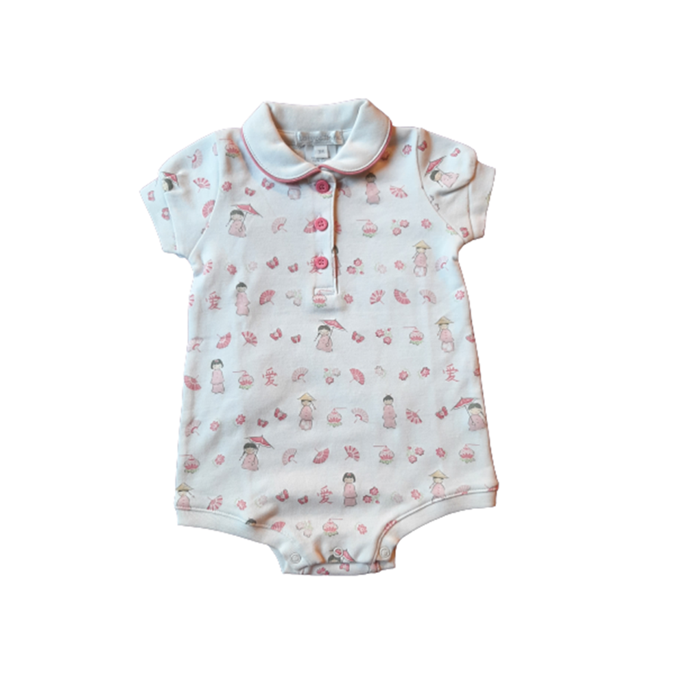 Body Babycottons Oriente Mei Mei E B/Rosa