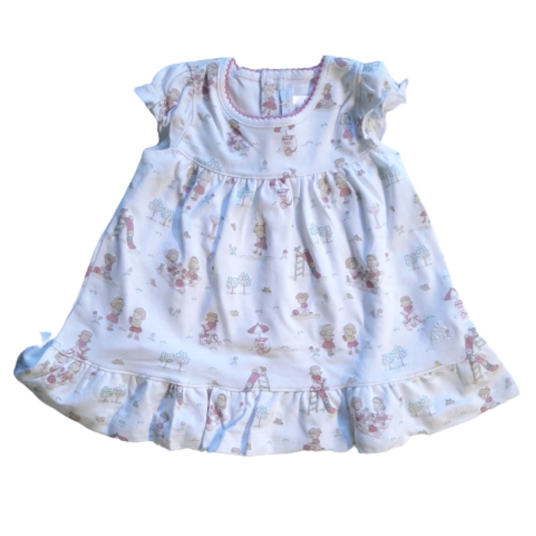 Vestido Babycottons Park Regata Blanco/Rosa