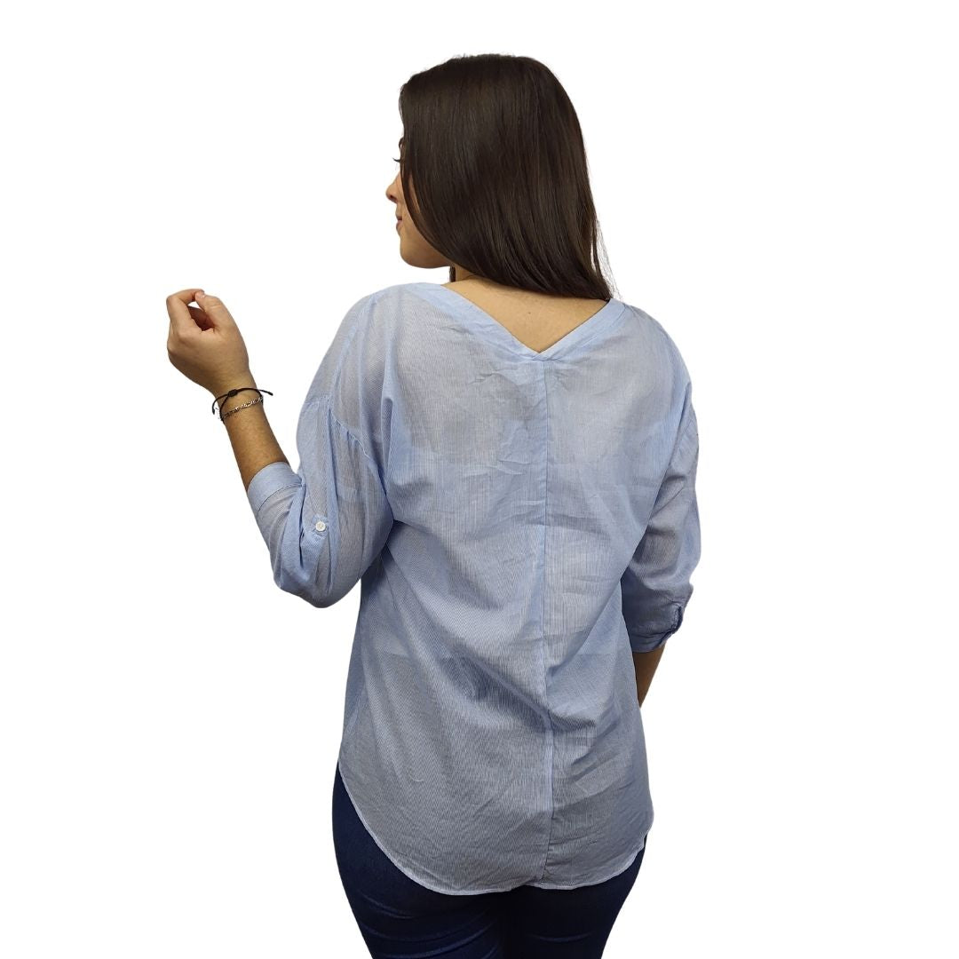 Blusa Vero Moda Azul Claro Style MARK 3/4 TOP(TP)
