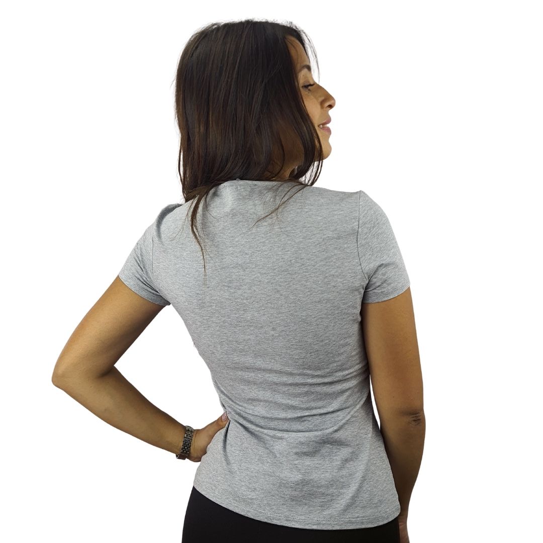 Polera Vero moda Gris Style ESTER S/S TOP(MM)-OR
