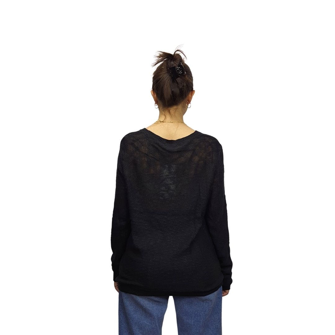 Sweater Vero moda Negro Style EC CHARITY L/S KNIT(UM)