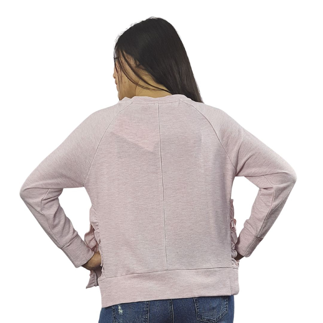 Sweater Vero Moda Rosado Vieja Style FLOUNCING L/S SWEAT(HOMEWEAR)