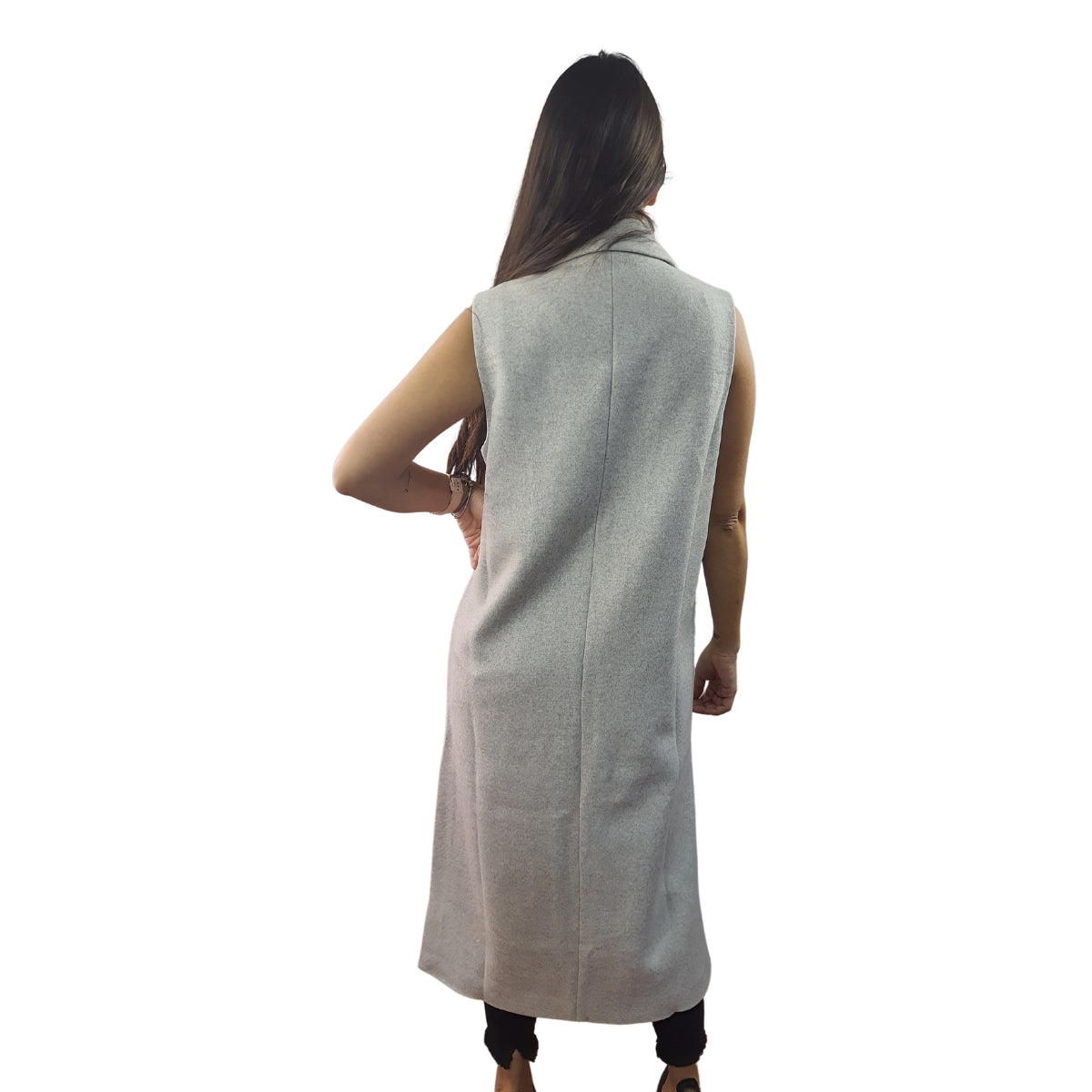 Tapado Vero Moda Gris Style ALINA WOOL WAIST COAT(NL)