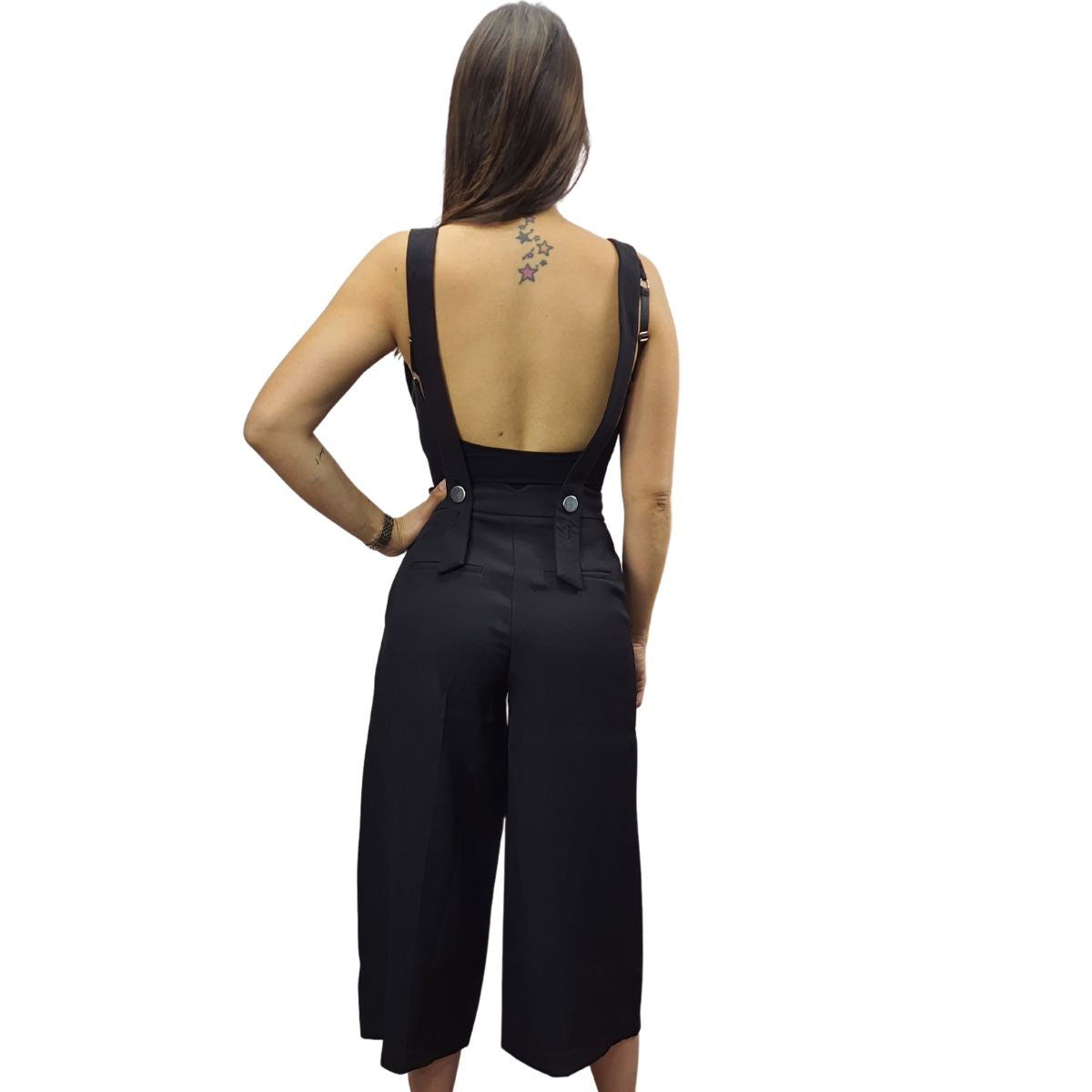 Pantalon Vero Moda Negro Style CHOCOLATE 7/8 WIDE PANTS(MW-ET-3)