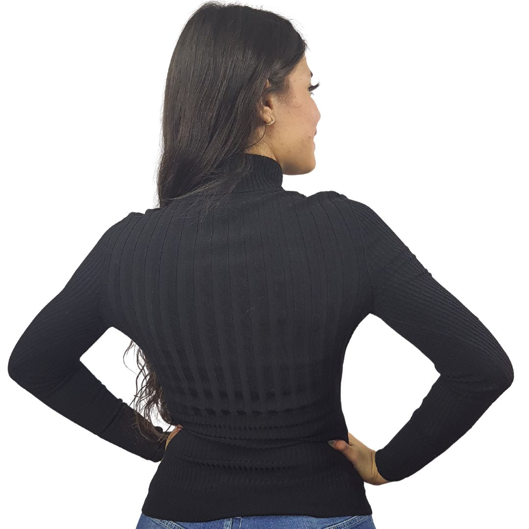 Blusa Vero Moda Negro Style MIND L/S KNIT(VMC-BT)