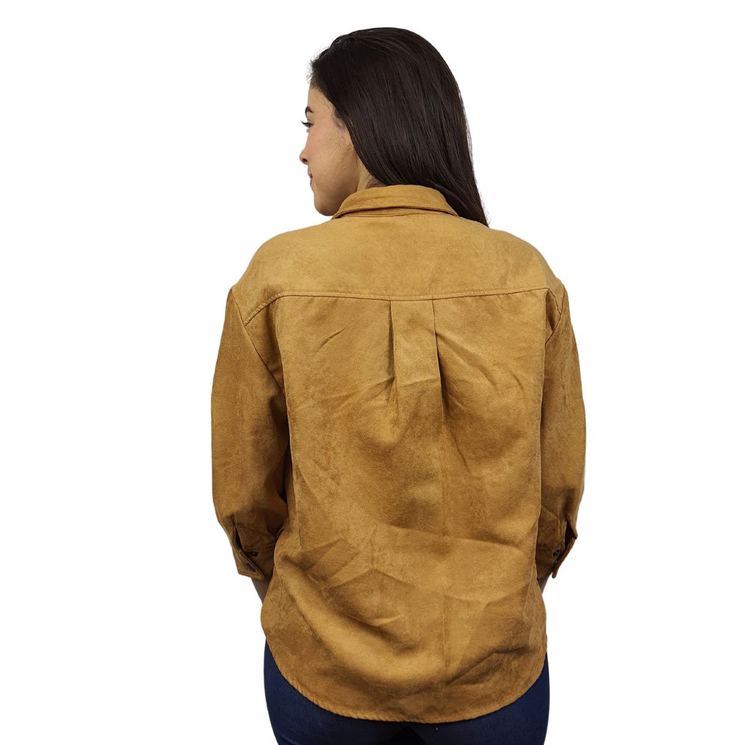 Blusa Vero Moda Beige Style EAGER L/S SHIRT(BN)