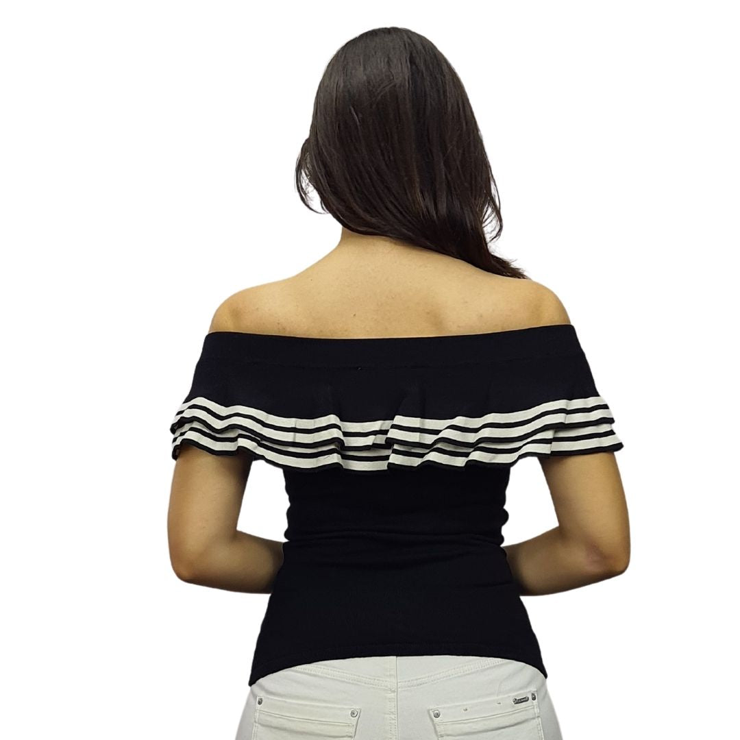 Blusa Vero Moda Negro Style FANCY S/L KNIT(NL)