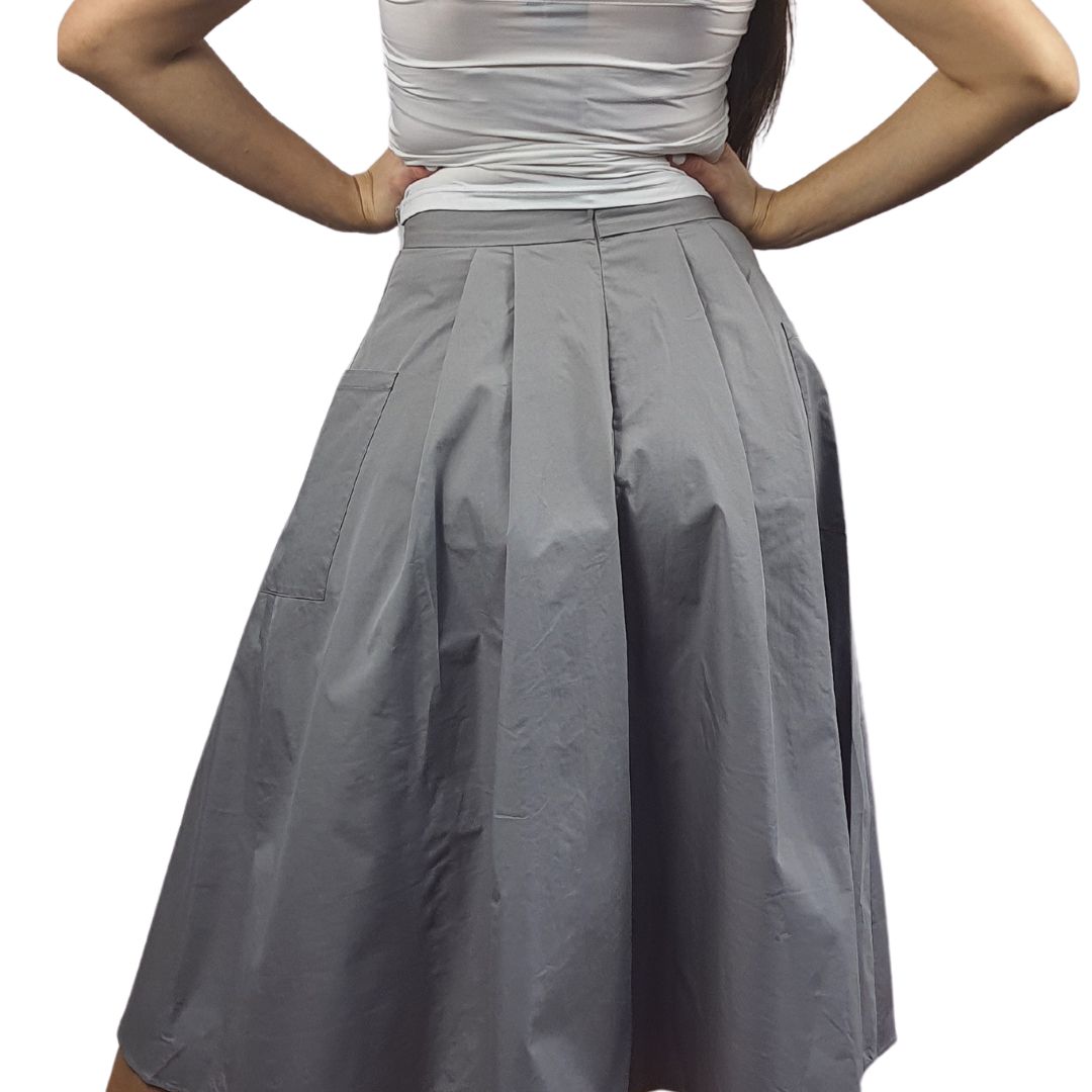 Falda Vero Moda Gris Claro Style DANA MIDI SKIRT(MM)