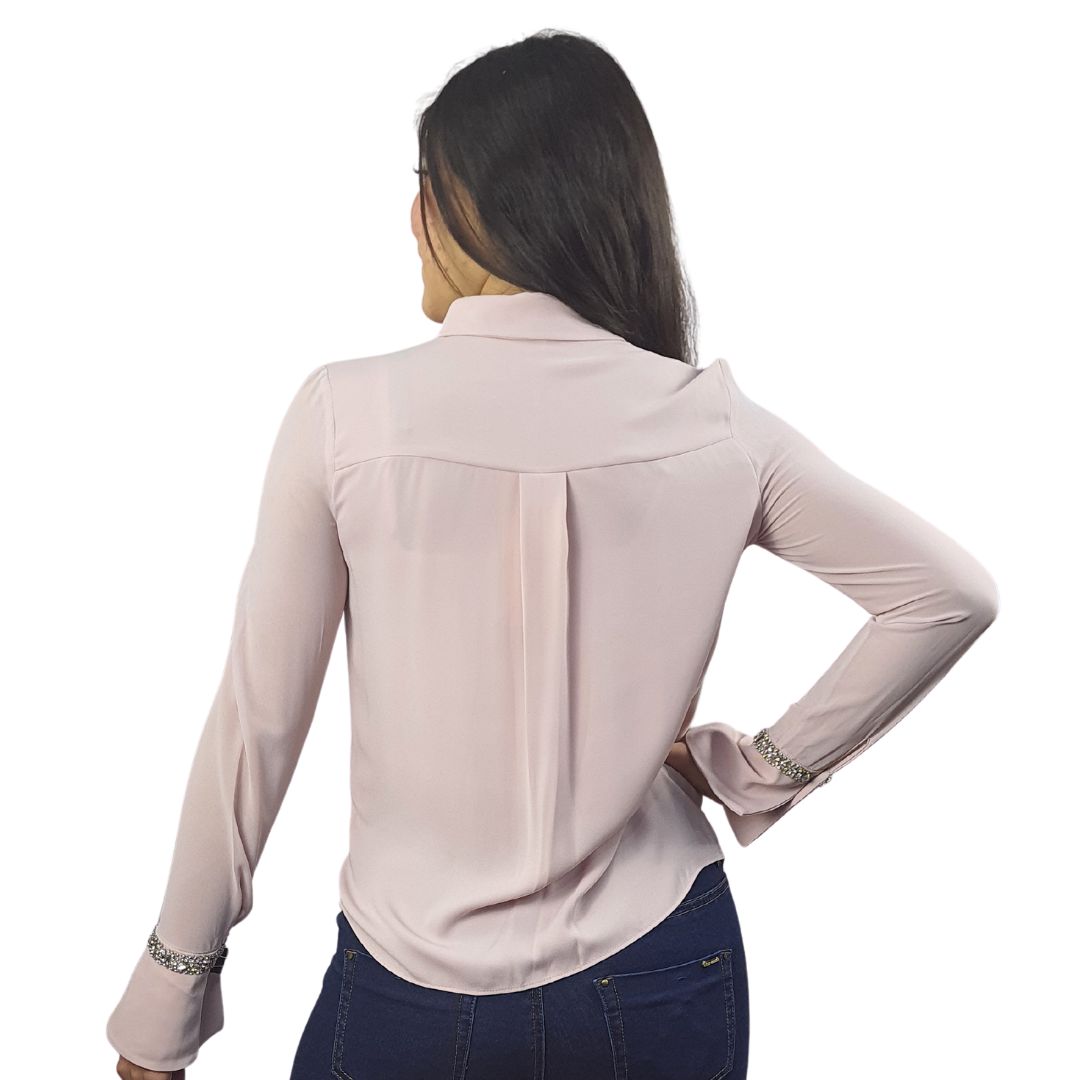 Blusa Vero Moda Rosa Vieja Style VIVIAN L/S SHIRT(VMC-UR)