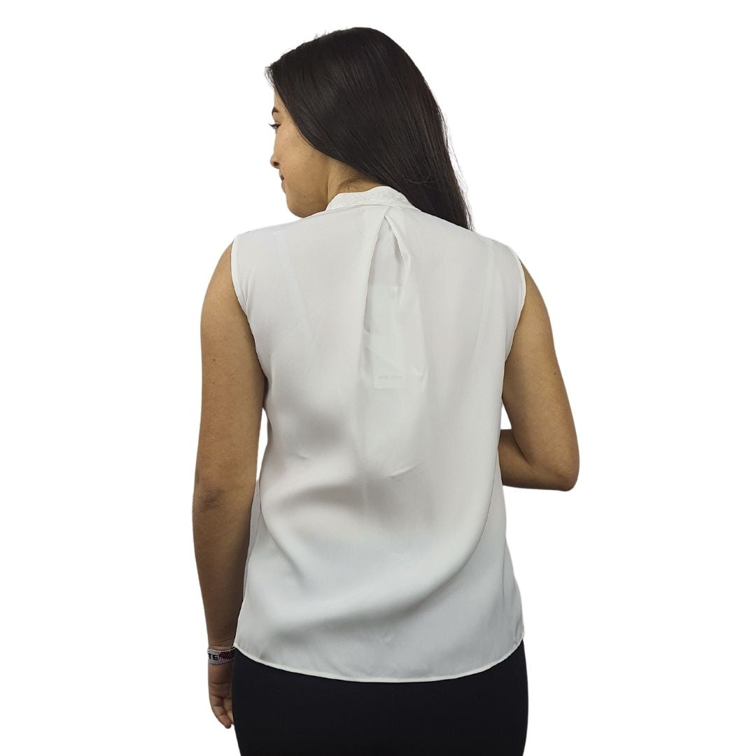 Blusa Vero Moda Blanco Style TIE S/L SHIRT(VMC-NN)
