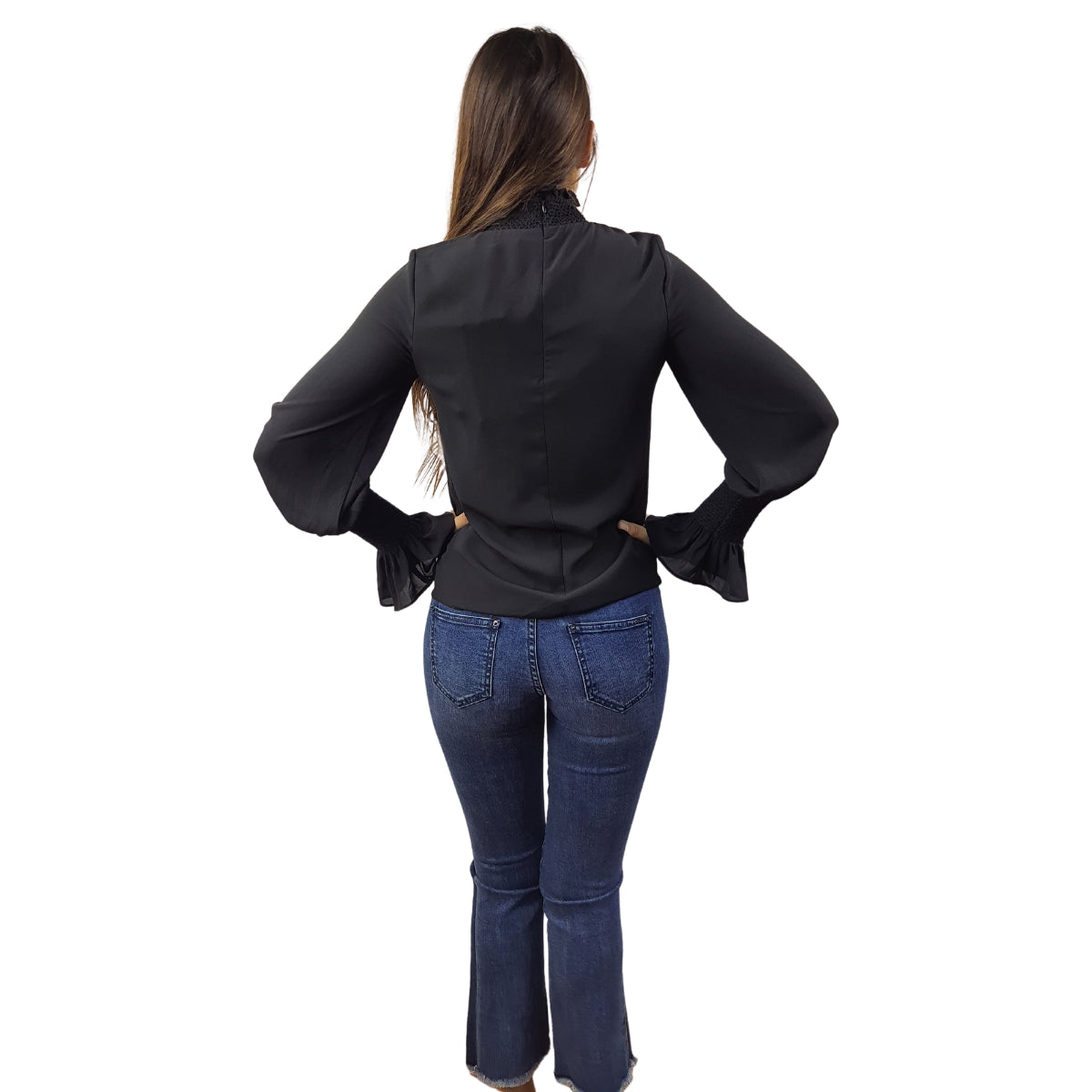 Blusa Vero Moda Negro Style MIRANDA L/S WOVEN TOP(VMC-NC)